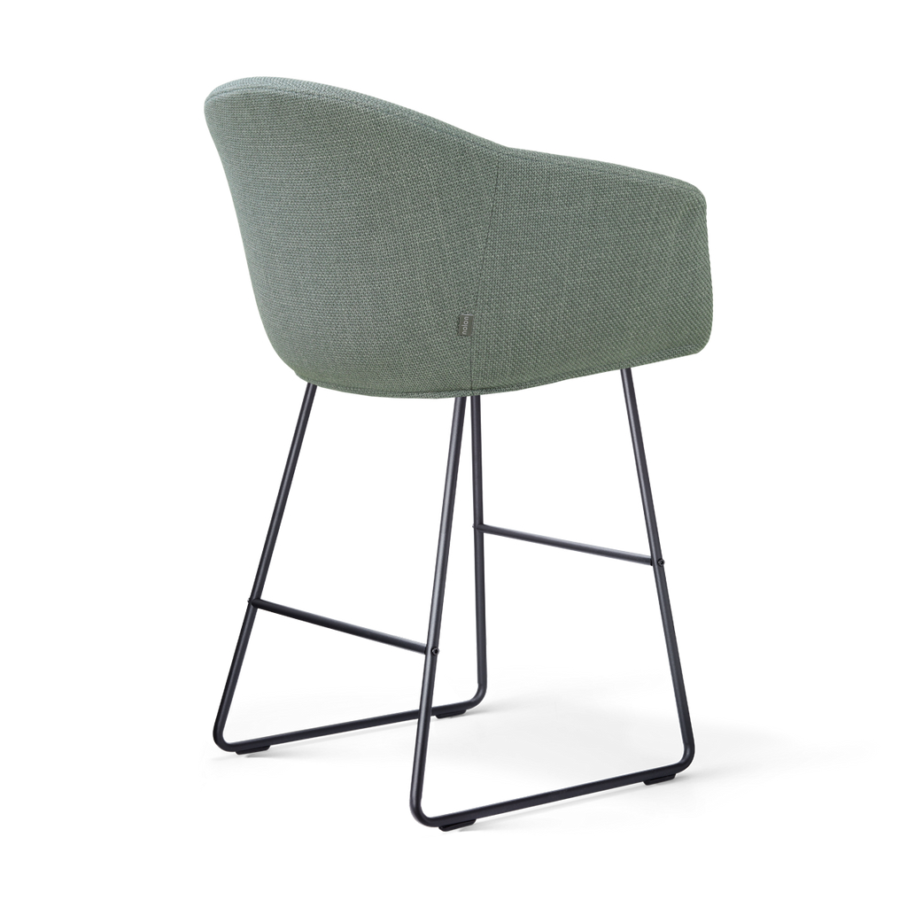 Nino-Otis barkruk saliegroen - zwart onderstel - 65 cm
