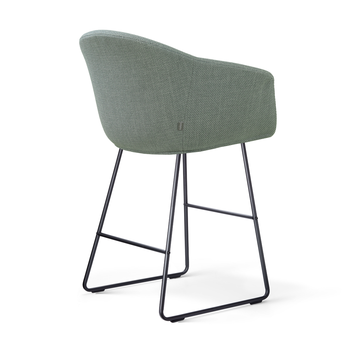 Nino-Otis barkruk saliegroen - zwart onderstel - 65 cm