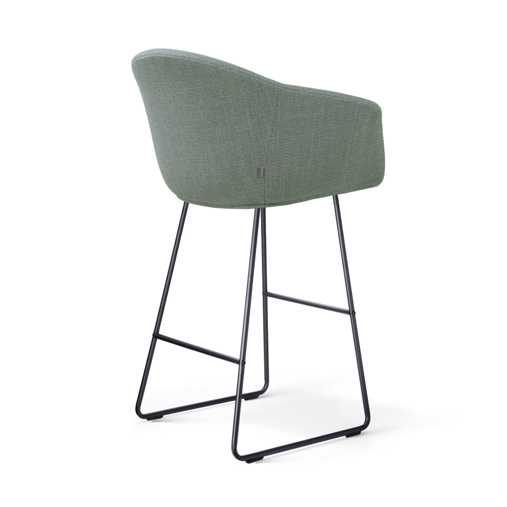 Nino-Otis barkruk saliegroen - zwart onderstel - 75 cm