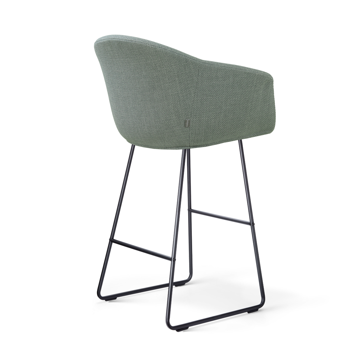 Nino-Otis barkruk saliegroen - zwart onderstel - 75 cm