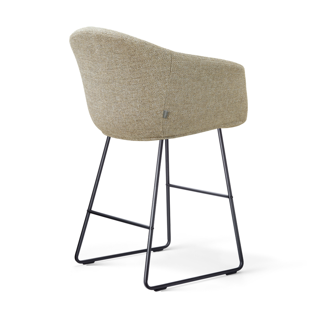 Nino-Otis barkruk taupe melange - zwart onderstel - 65 cm