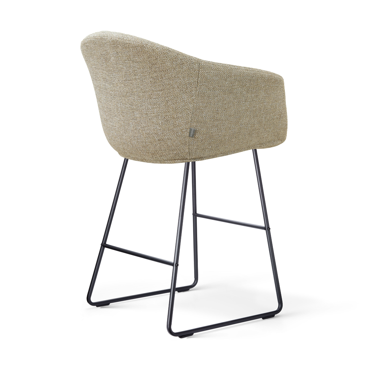 Nino-Otis barkruk taupe melange - zwart onderstel - 65 cm