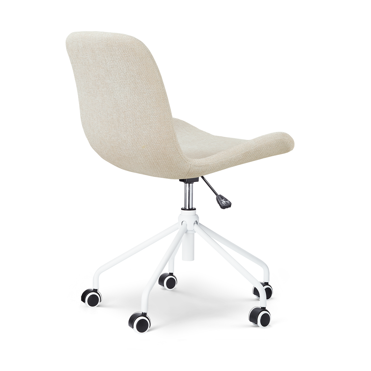 Nout-Fé bureaustoel cottonbeige - wit onderstel