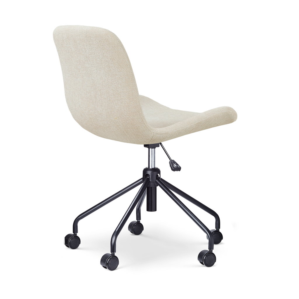 Nout-Fé bureaustoel cottonbeige - zwart onderstel