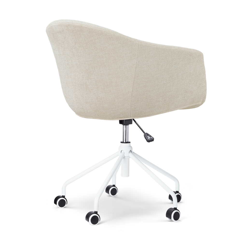 Nout-Otis bureaustoel cottonbeige - wit onderstel