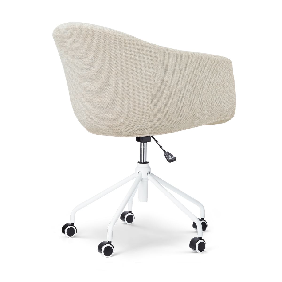 Nout-Otis bureaustoel cottonbeige - wit onderstel