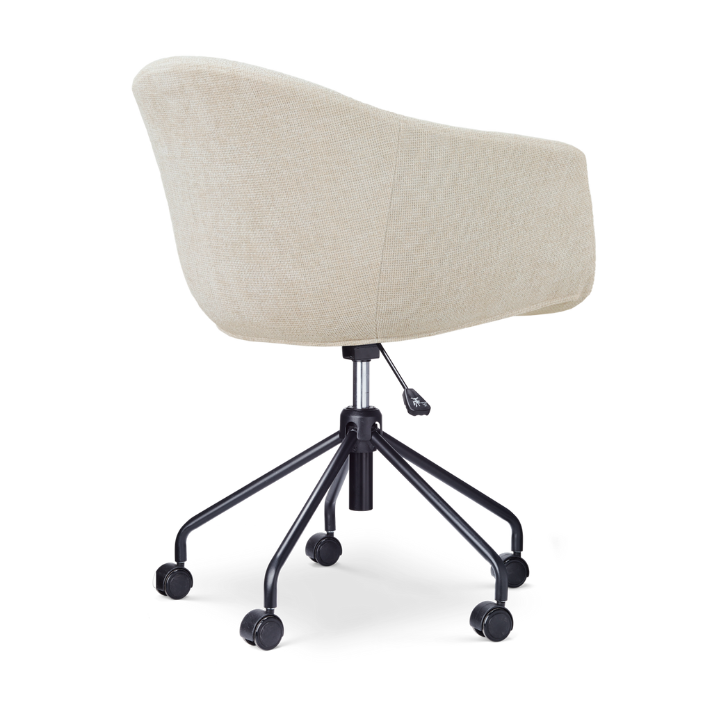 Nout-Otis bureaustoel cottonbeige - zwart onderstel