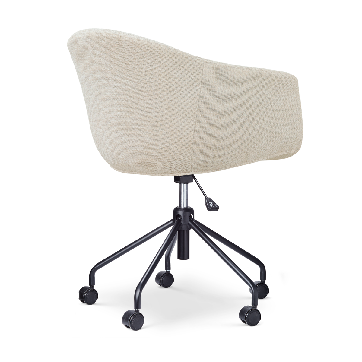 Nout-Otis bureaustoel cottonbeige - zwart onderstel