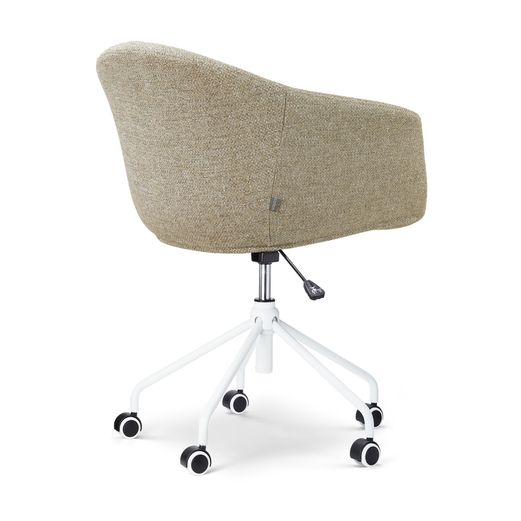 Nout-Otis bureaustoel taupe melange - wit onderstel