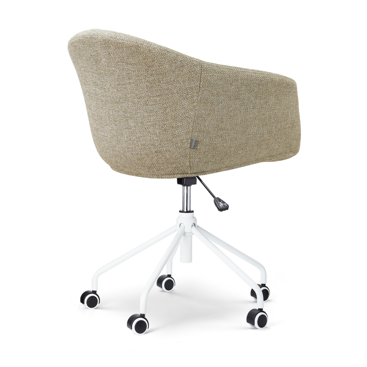 Nout-Otis bureaustoel taupe melange - wit onderstel