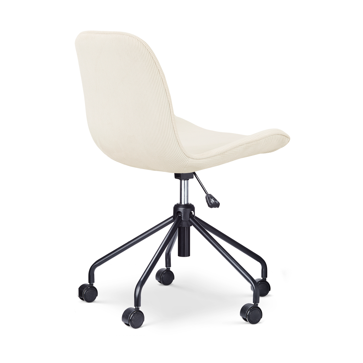 Nout-Fé bureaustoel rib beige - zwart onderstel
