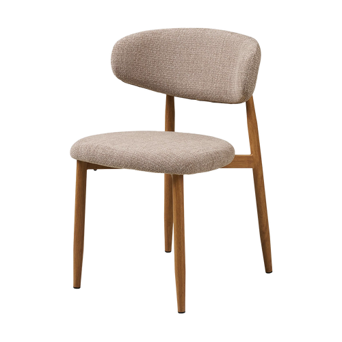 Jolien eetkamerstoel taupe mixed - naturel onderstel