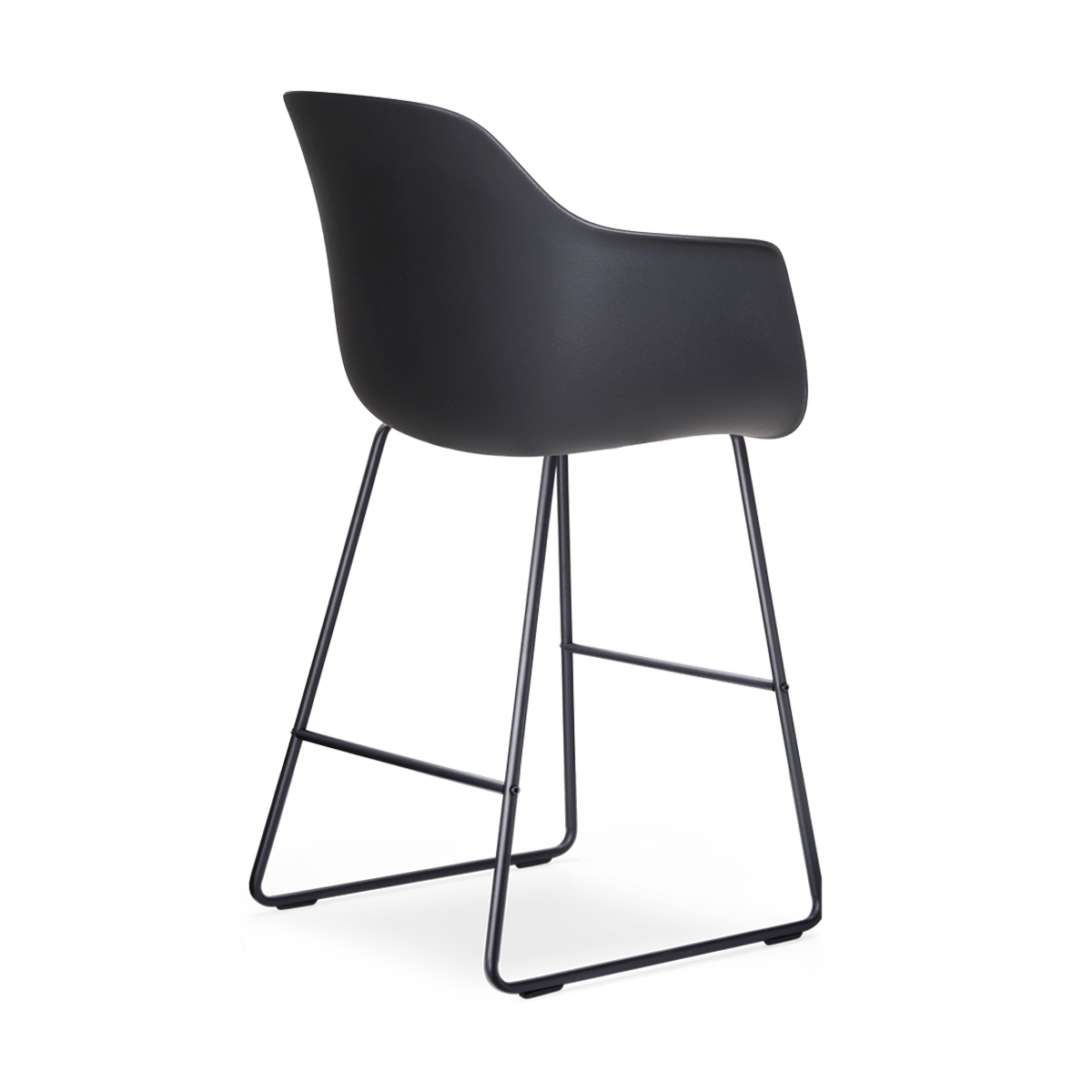 Nino-Puk barkruk zwart - zwart onderstel - 65 cm