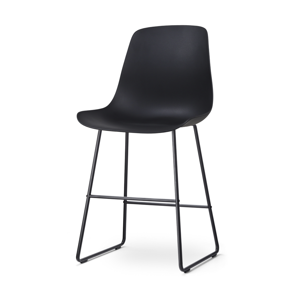 Nino-Pip barkruk zwart - zwart onderstel - 65 cm