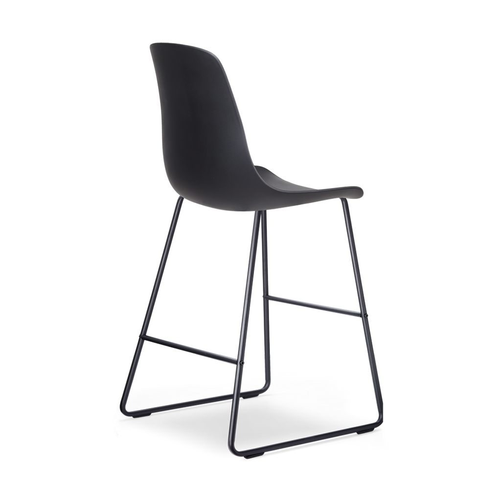 Nino-Pip barkruk zwart - zwart onderstel - 65 cm