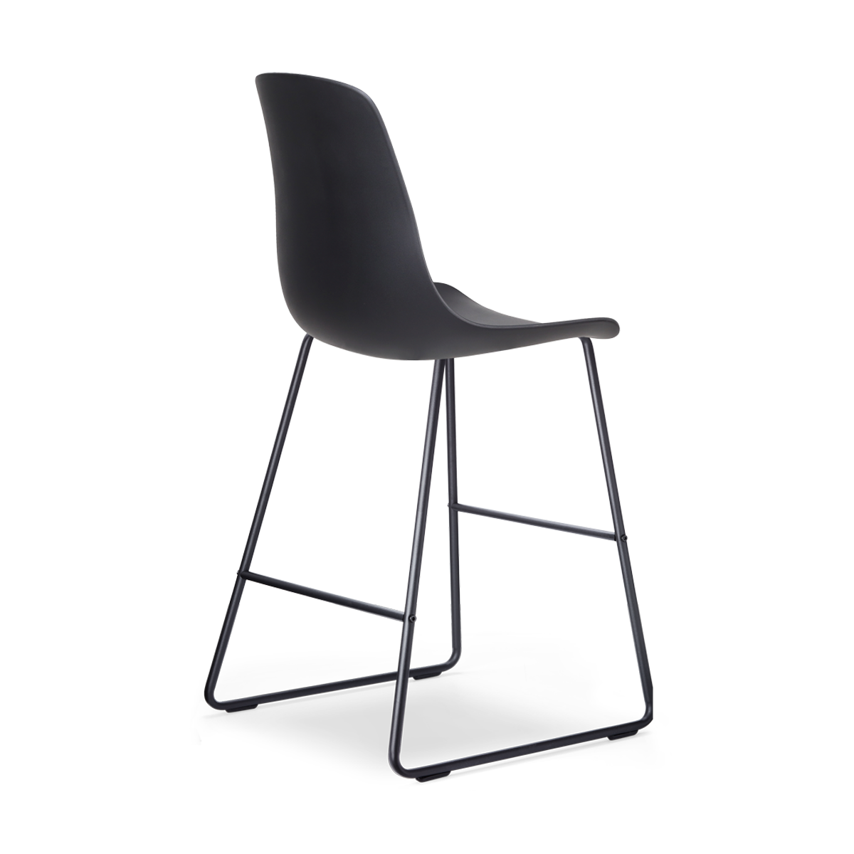 Nino-Pip barkruk zwart - zwart onderstel - 65 cm