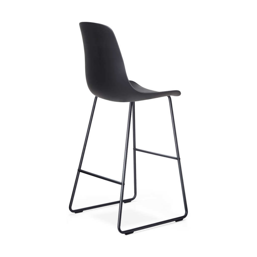 Nino-Pip barkruk zwart - zwart onderstel - 75 cm