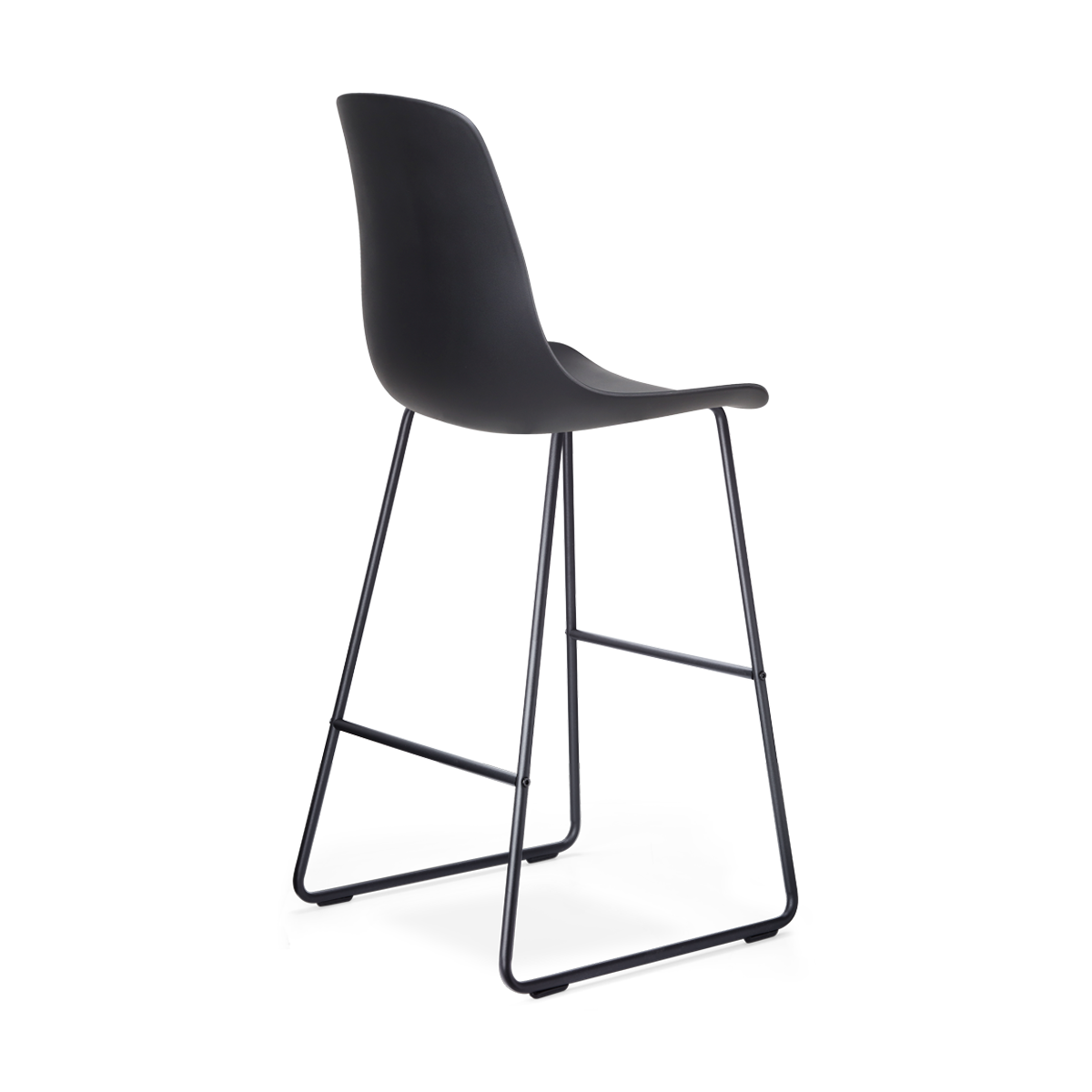 Nino-Pip barkruk zwart - zwart onderstel - 75 cm