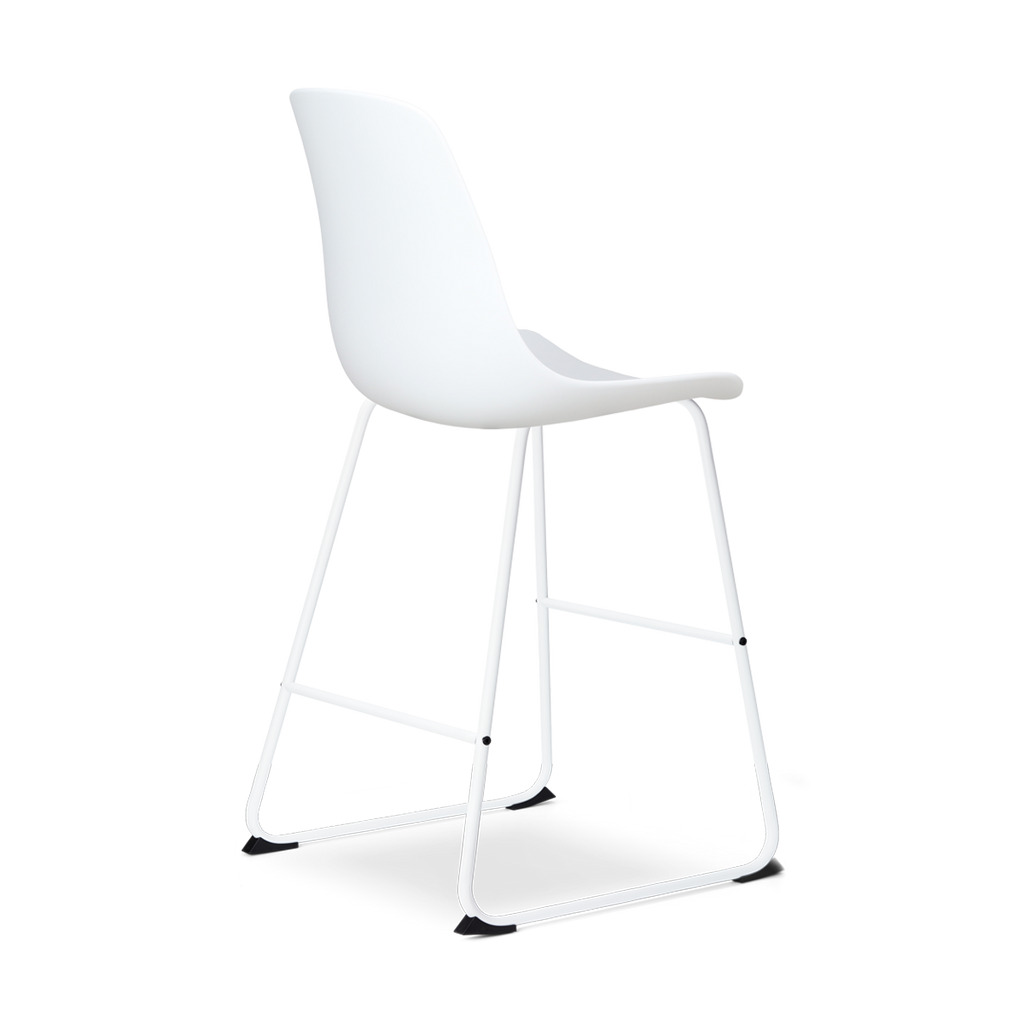 Nino-Pip barkruk wit - wit onderstel - 65 cm