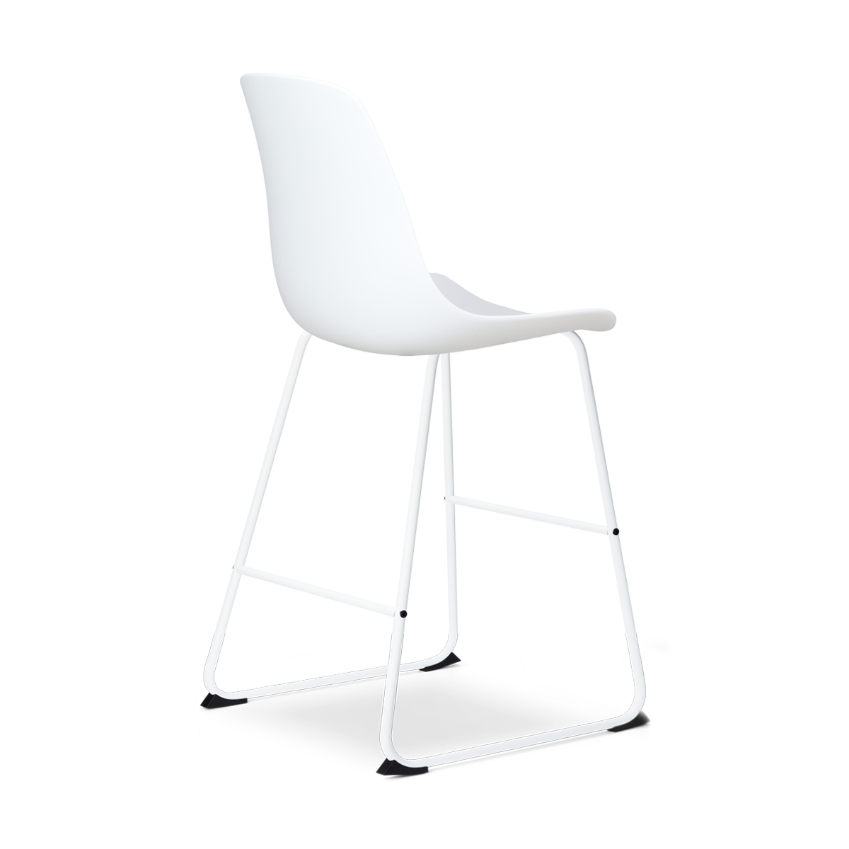 Nino-Pip barkruk wit - wit onderstel - 65 cm