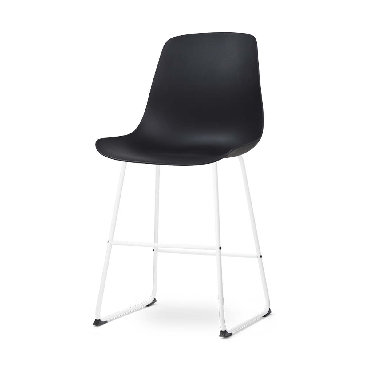 Nino-Pip barkruk zwart - wit onderstel - 65 cm