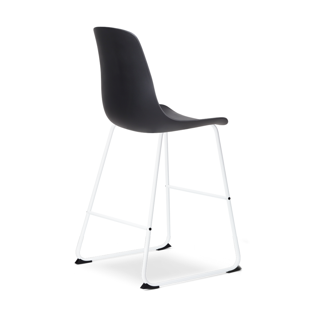 Nino-Pip barkruk zwart - wit onderstel - 65 cm
