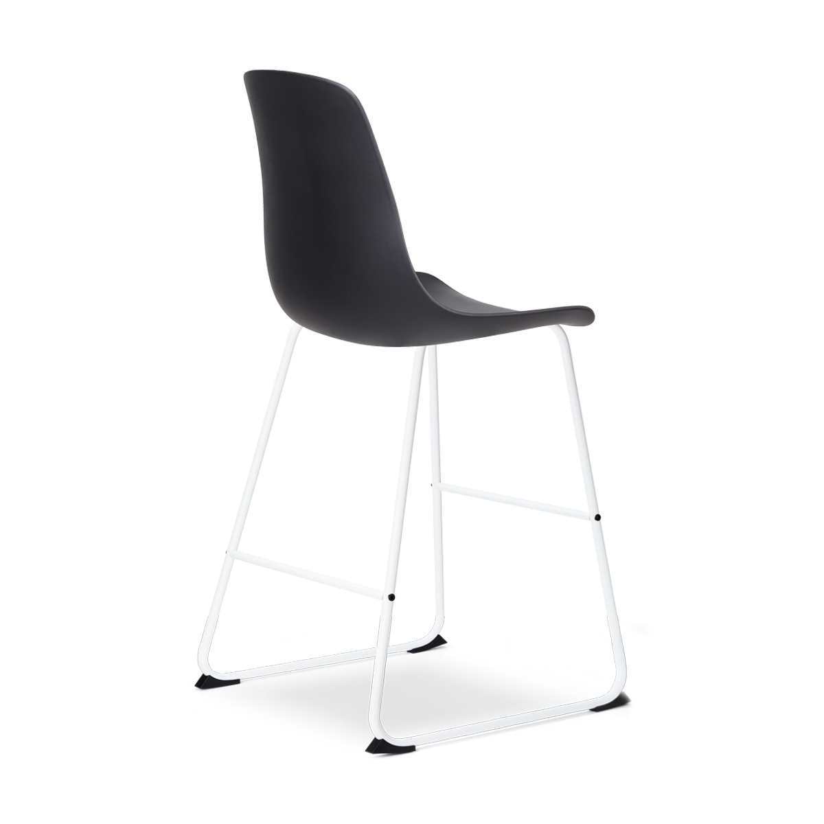Nino-Pip barkruk zwart - wit onderstel - 65 cm