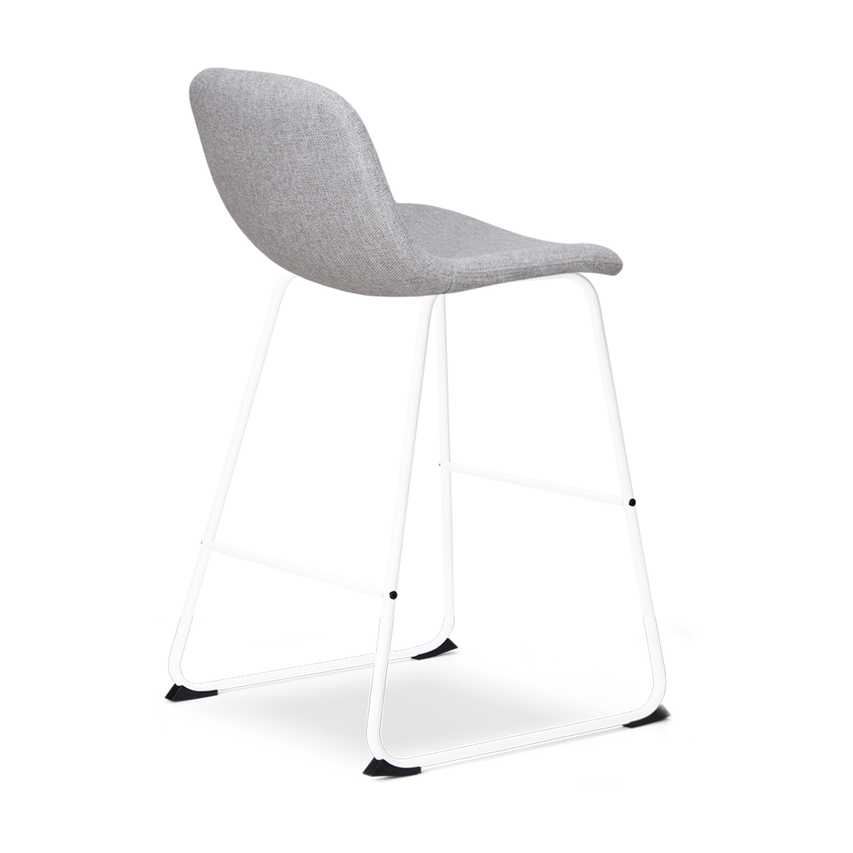 Nino-Mats barkruk lichtgrijs - wit onderstel - 65 cm