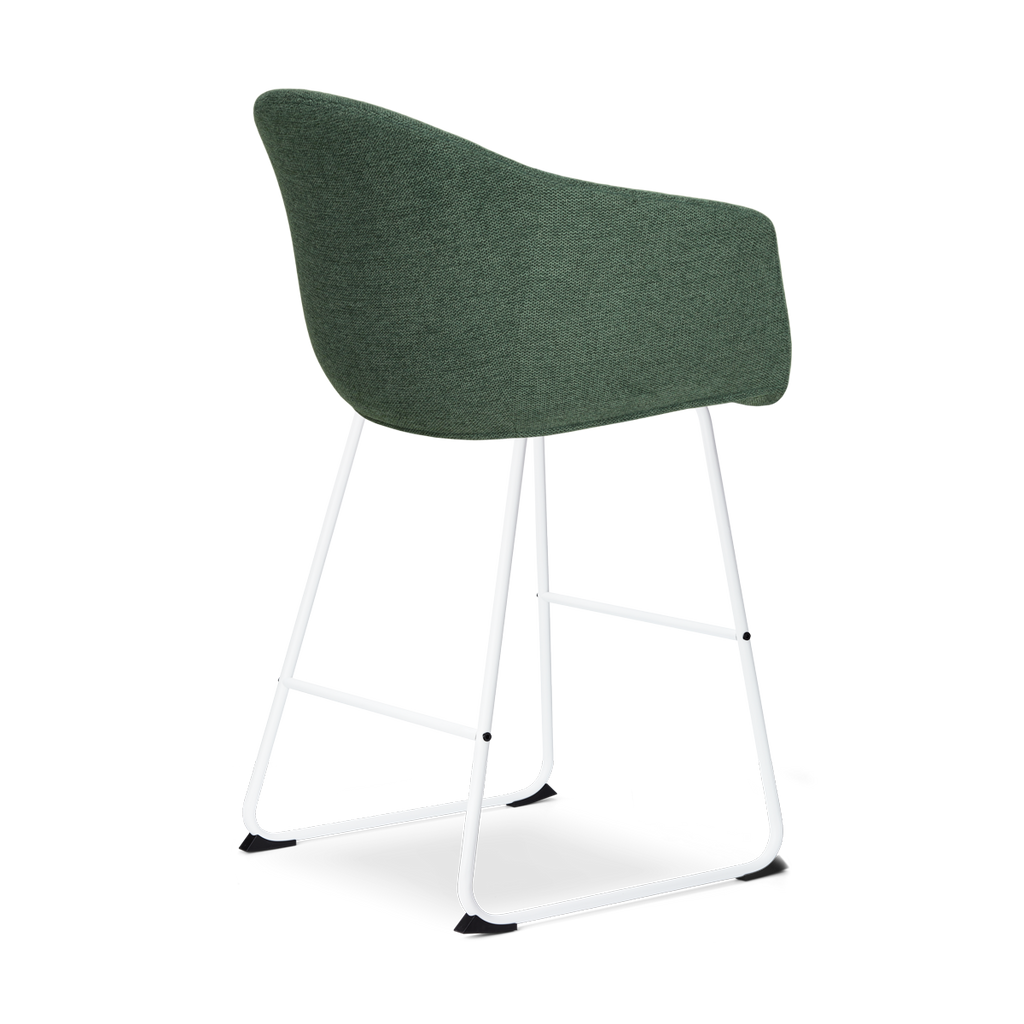 Nino-Otis barkruk donkergroen - wit onderstel - 65 cm