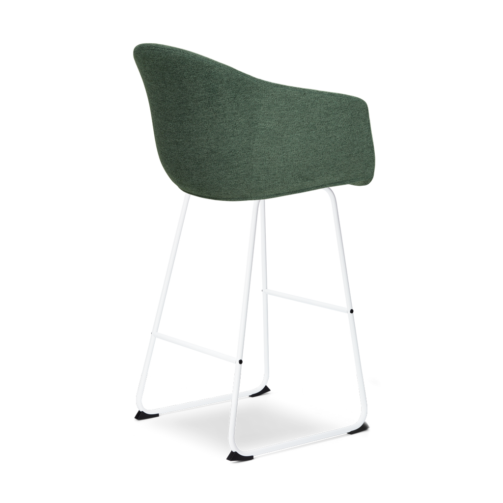 Nino-Otis barkruk donkergroen - wit onderstel - 75 cm