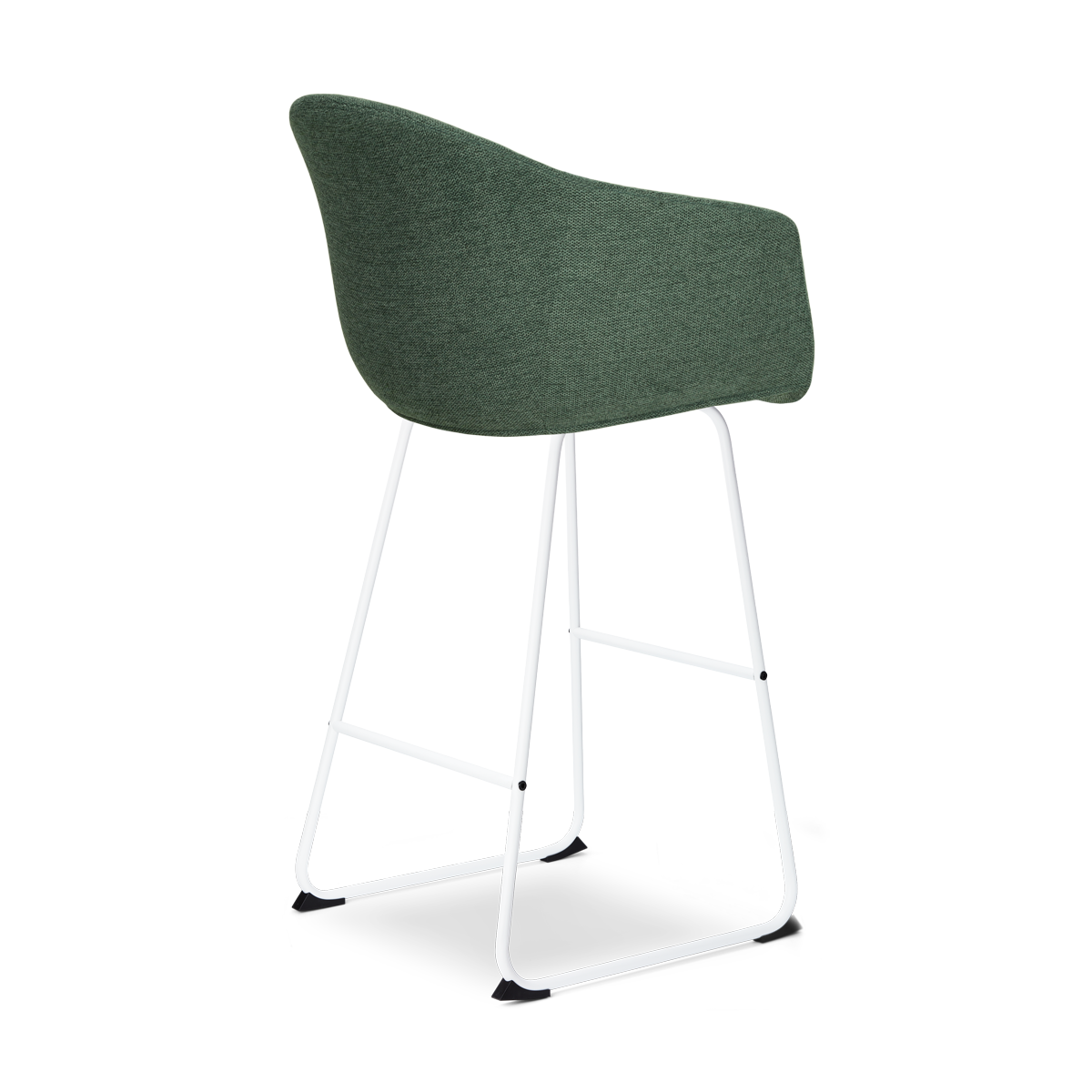 Nino-Otis barkruk donkergroen - wit onderstel - 75 cm