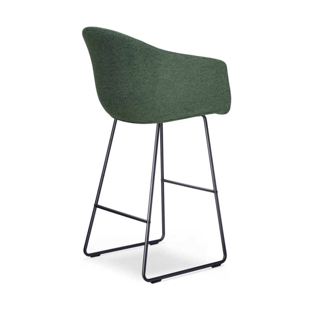 Nino-Otis barkruk donkergroen - zwart onderstel - 75 cm