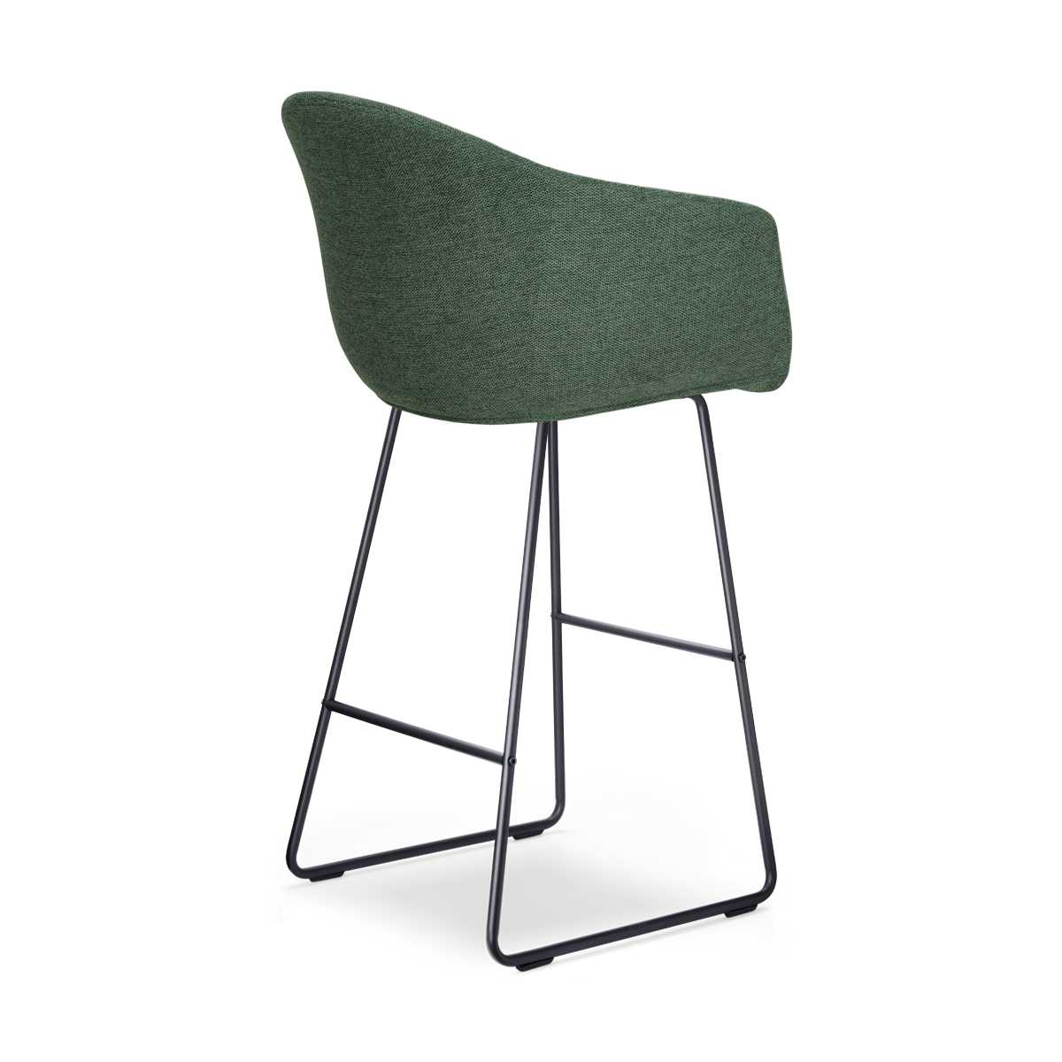 Nino-Otis barkruk donkergroen - zwart onderstel - 75 cm