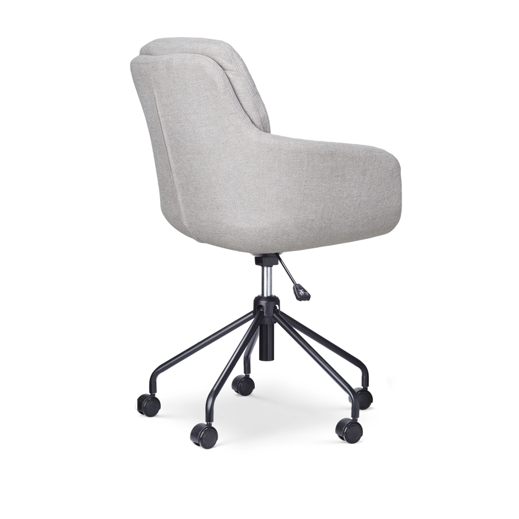 Nout-Mia bureaustoel beige - zwart onderstel