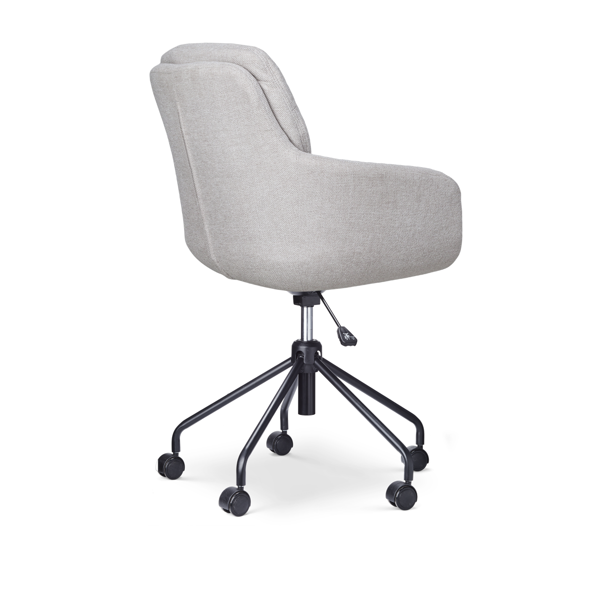 Nout-Mia bureaustoel beige - zwart onderstel