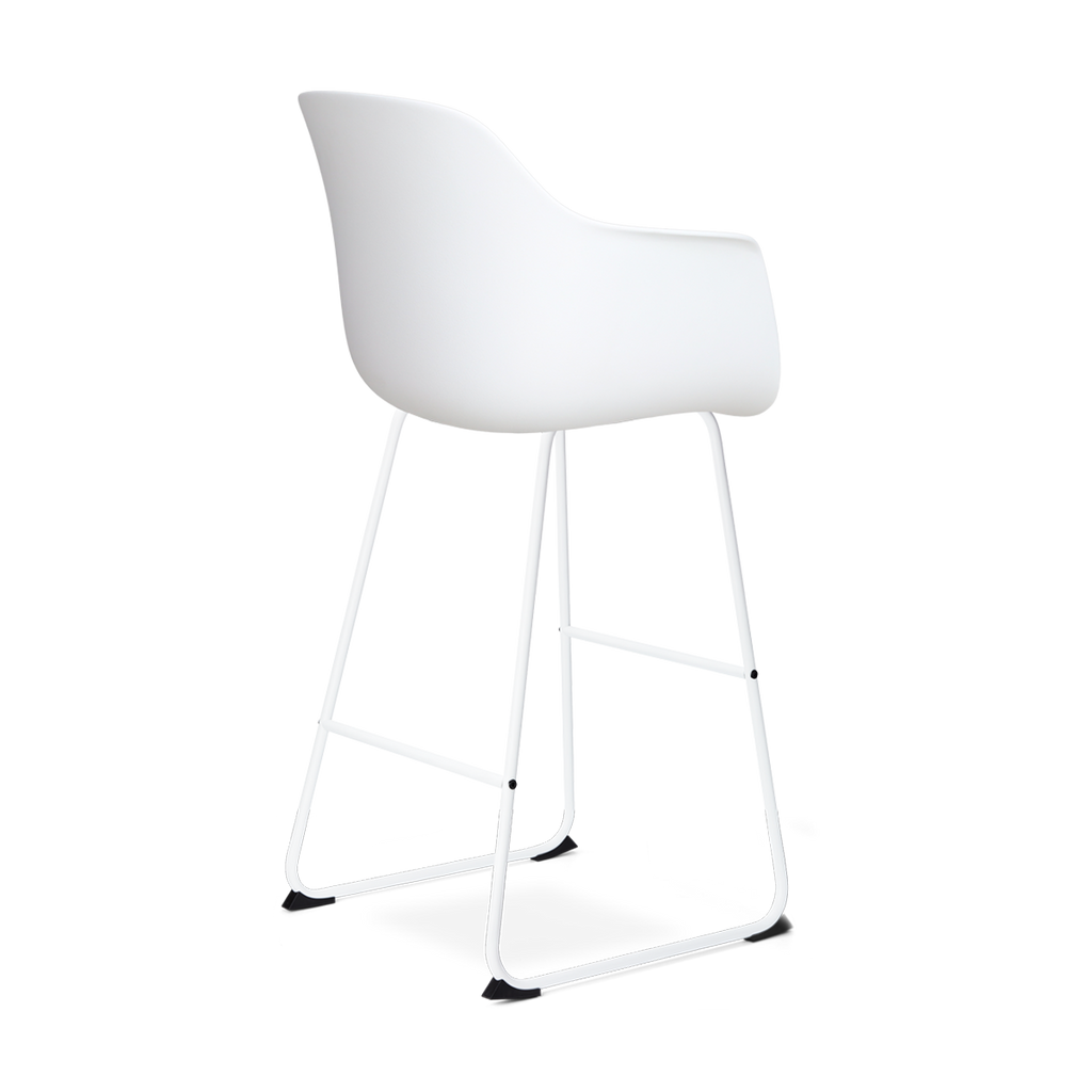 Nino-Puk barkruk wit - wit onderstel - 75 cm