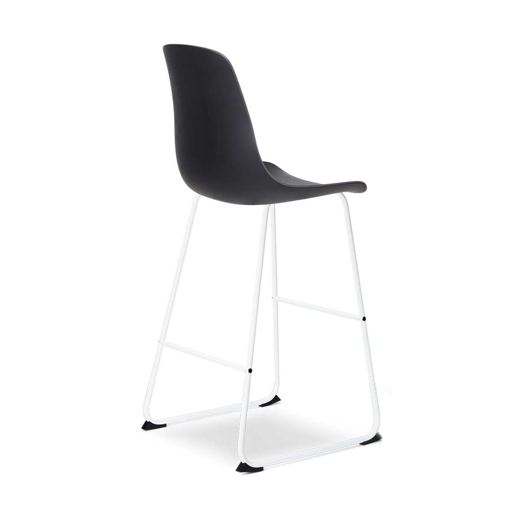 Nino-Pip barkruk zwart - wit onderstel 75 cm