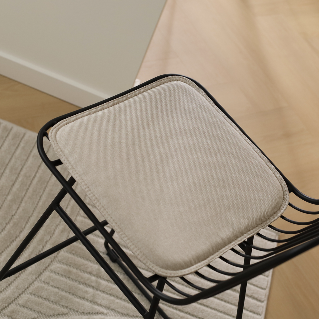 Pelle metalen barkruk zwart - met zitkussen - 65 cm
