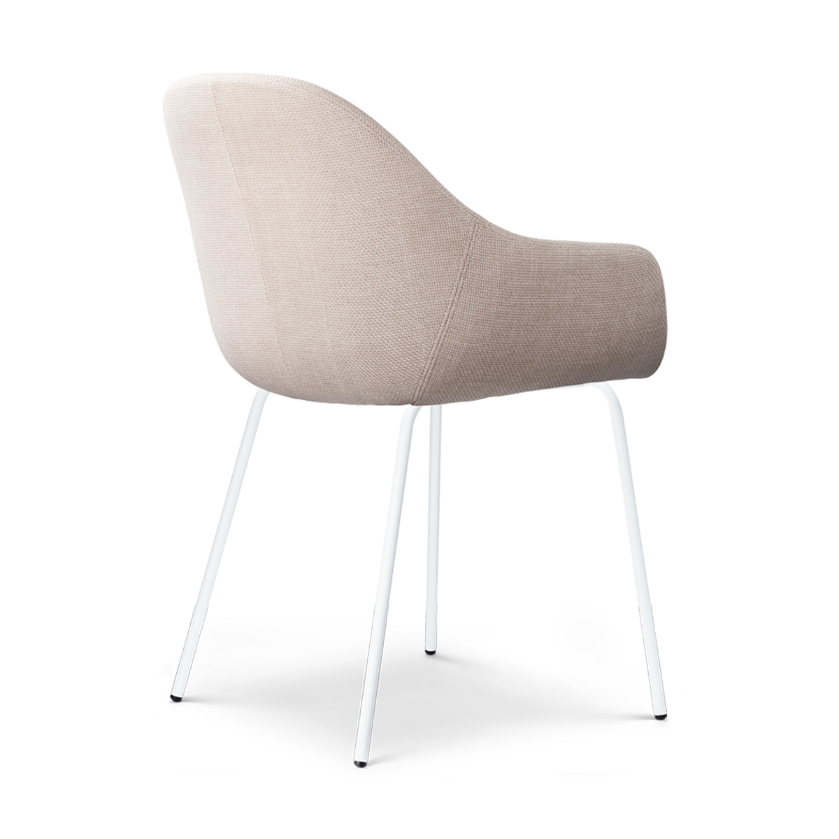 Nora-Mae eetkamerstoel beige - wit onderstel