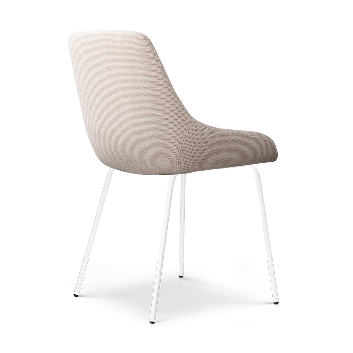 Nora-Isa eetkamerstoel beige - wit onderstel