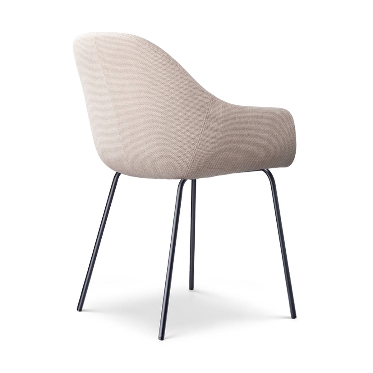 Nora-Mae eetkamerstoel beige - zwart onderstel