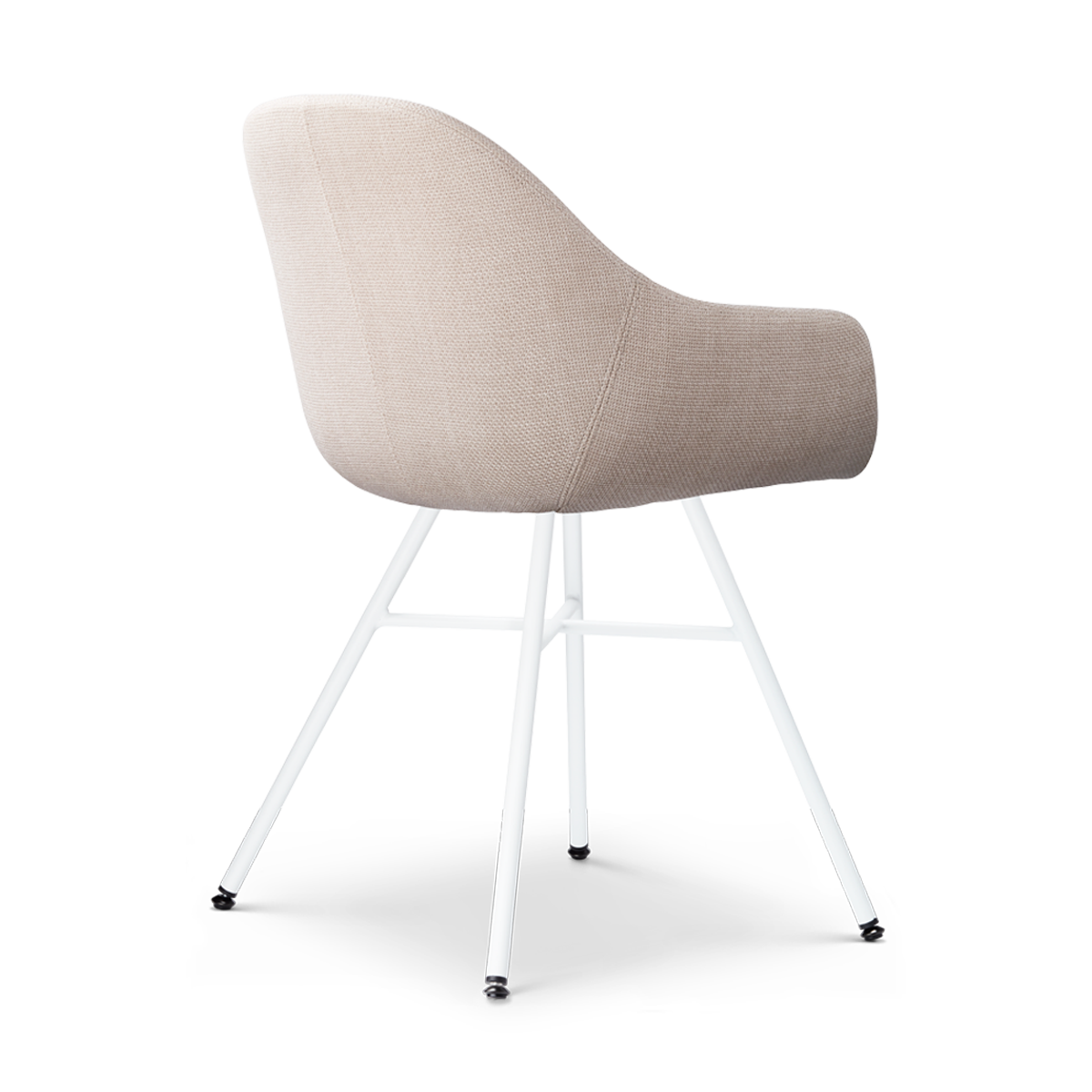 Noa-Mae eetkamerstoel beige - wit onderstel