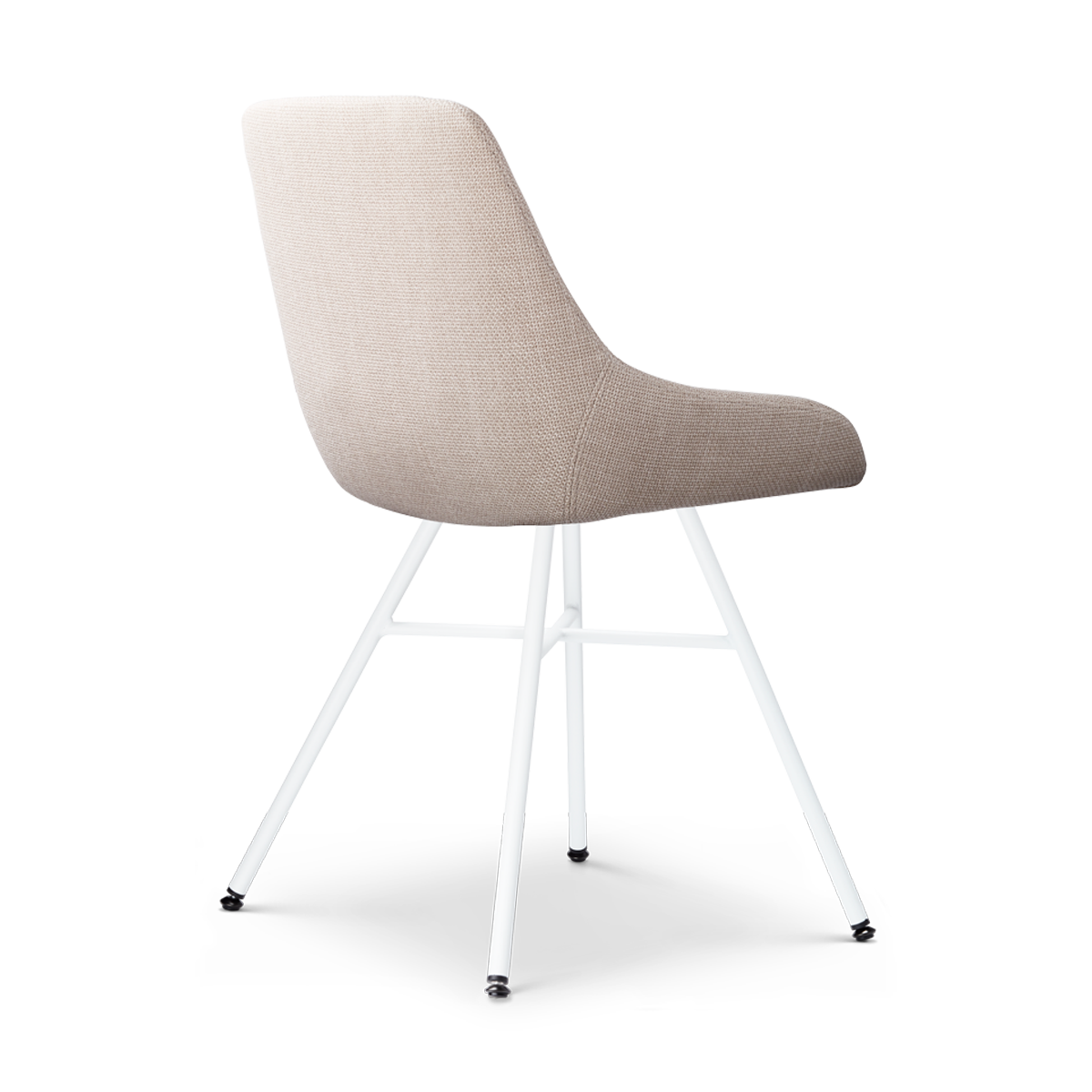 Noa-Isa eetkamerstoel beige - wit onderstel