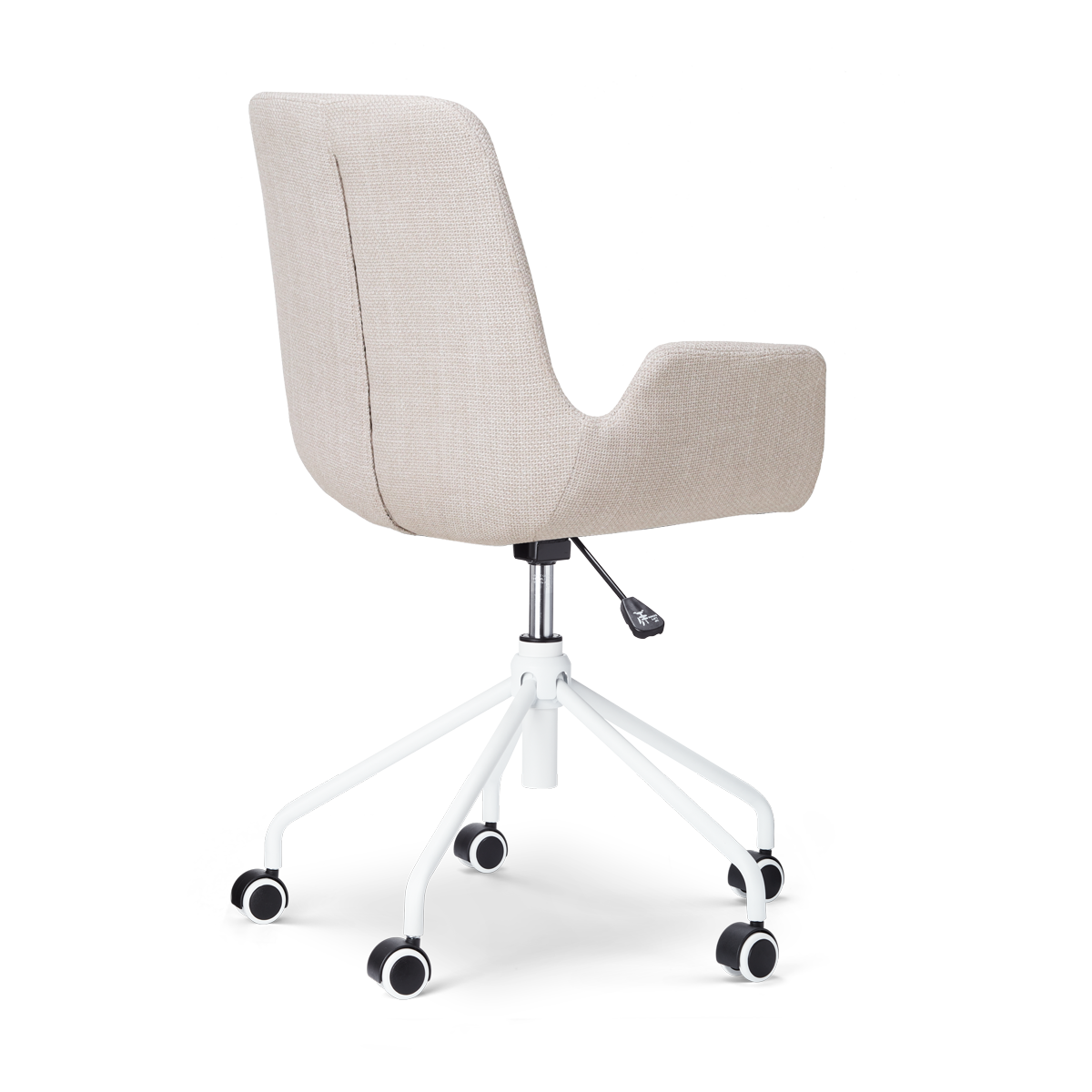 Nout-Eef bureaustoel beige - wit onderstel