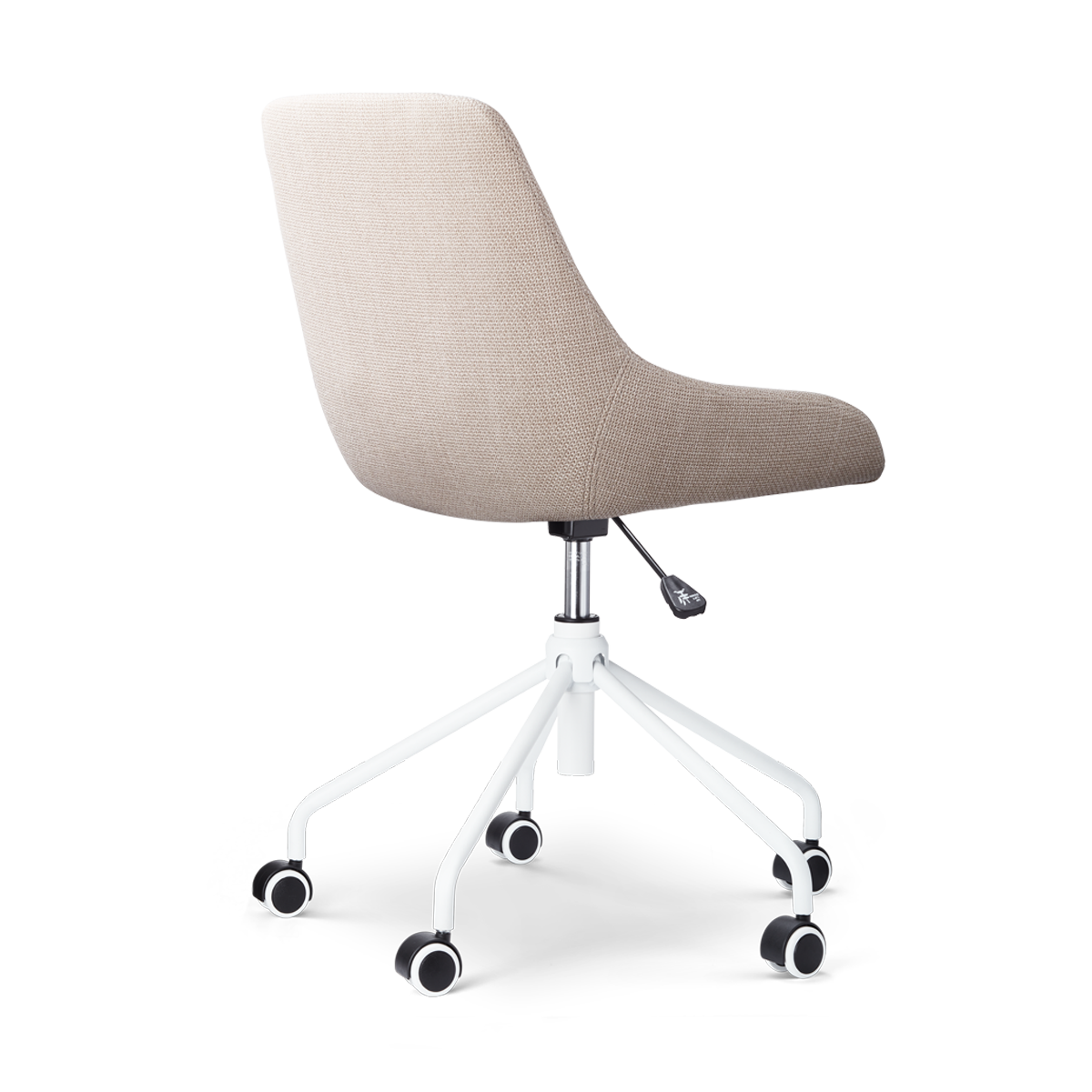 Nout-Isa bureaustoel beige - wit onderstel