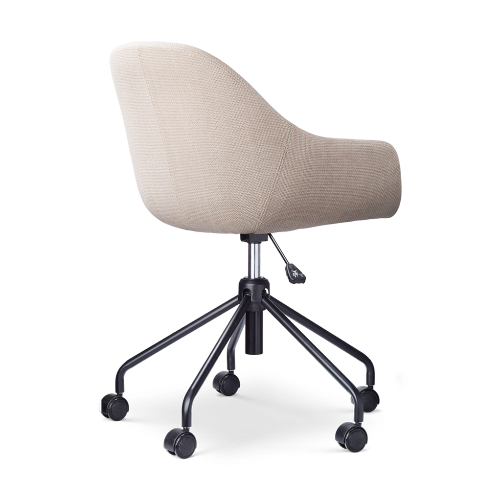 Nout-Mae bureaustoel beige - zwart onderstel