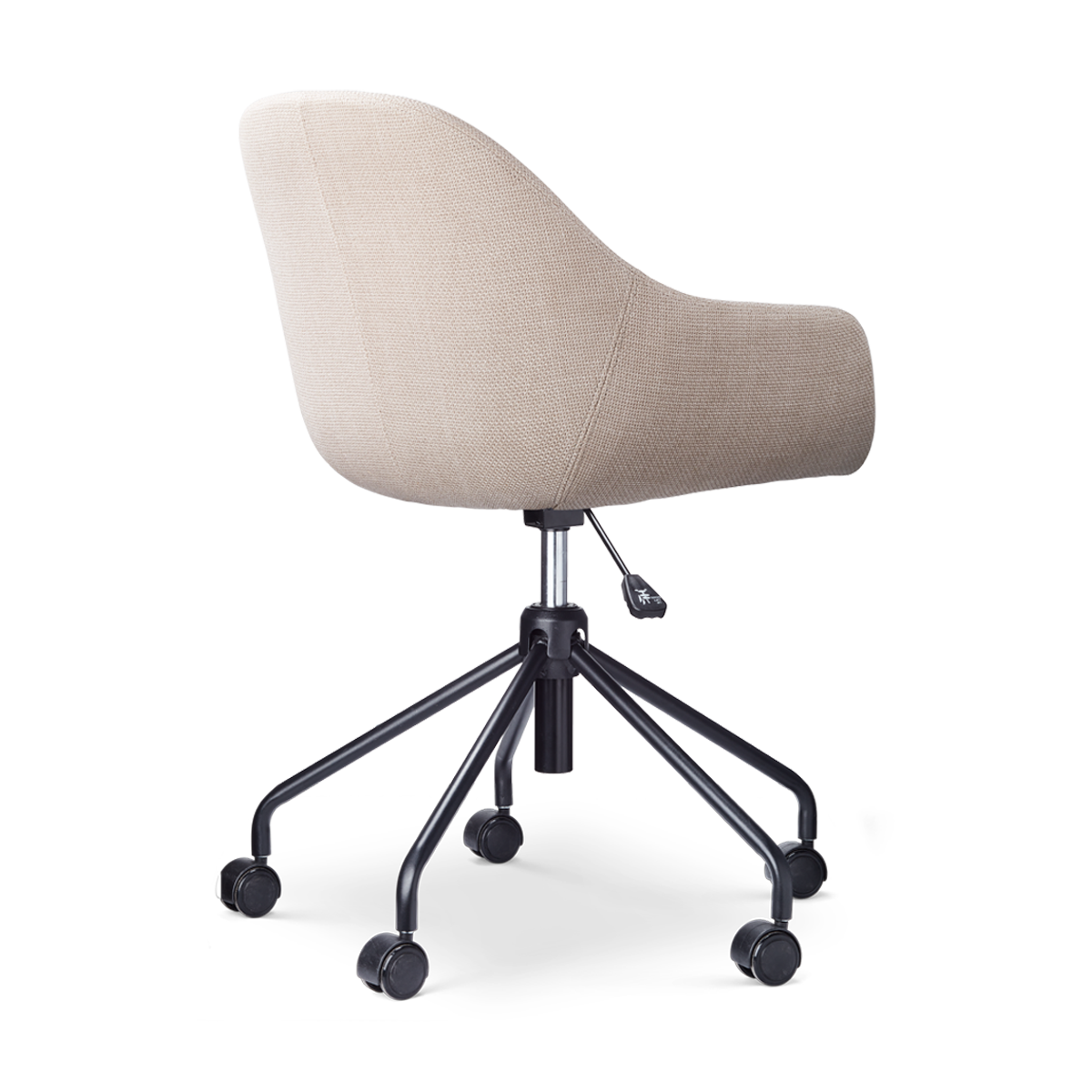 Nout-Mae bureaustoel beige - zwart onderstel