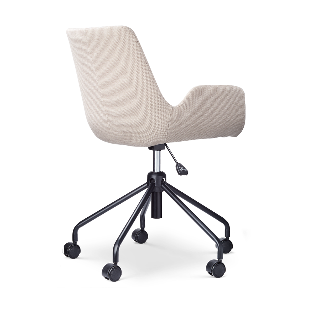 Nout-Eef bureaustoel beige - zwart onderstel