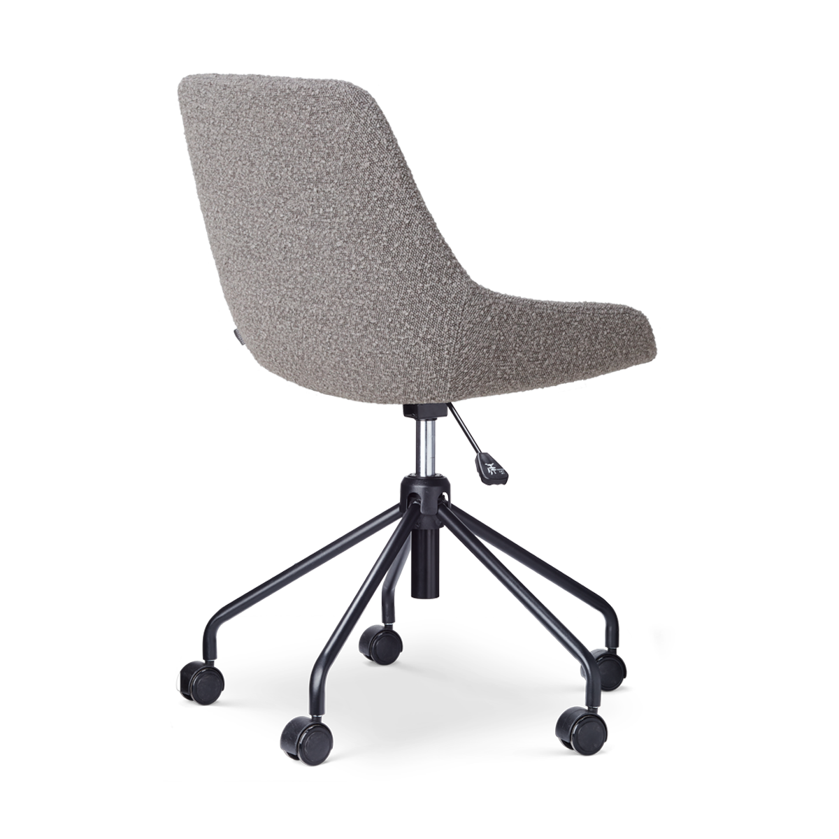 Nout-Isa bureaustoel bouclé taupe - zwart onderstel