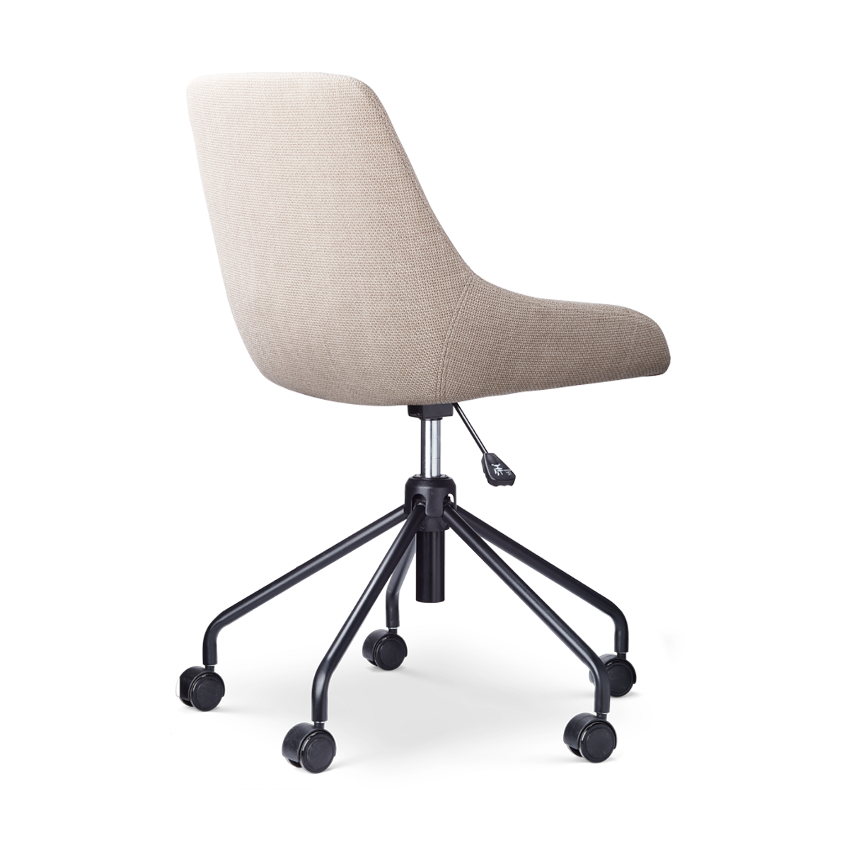 Nout-Isa bureaustoel beige - zwart onderstel